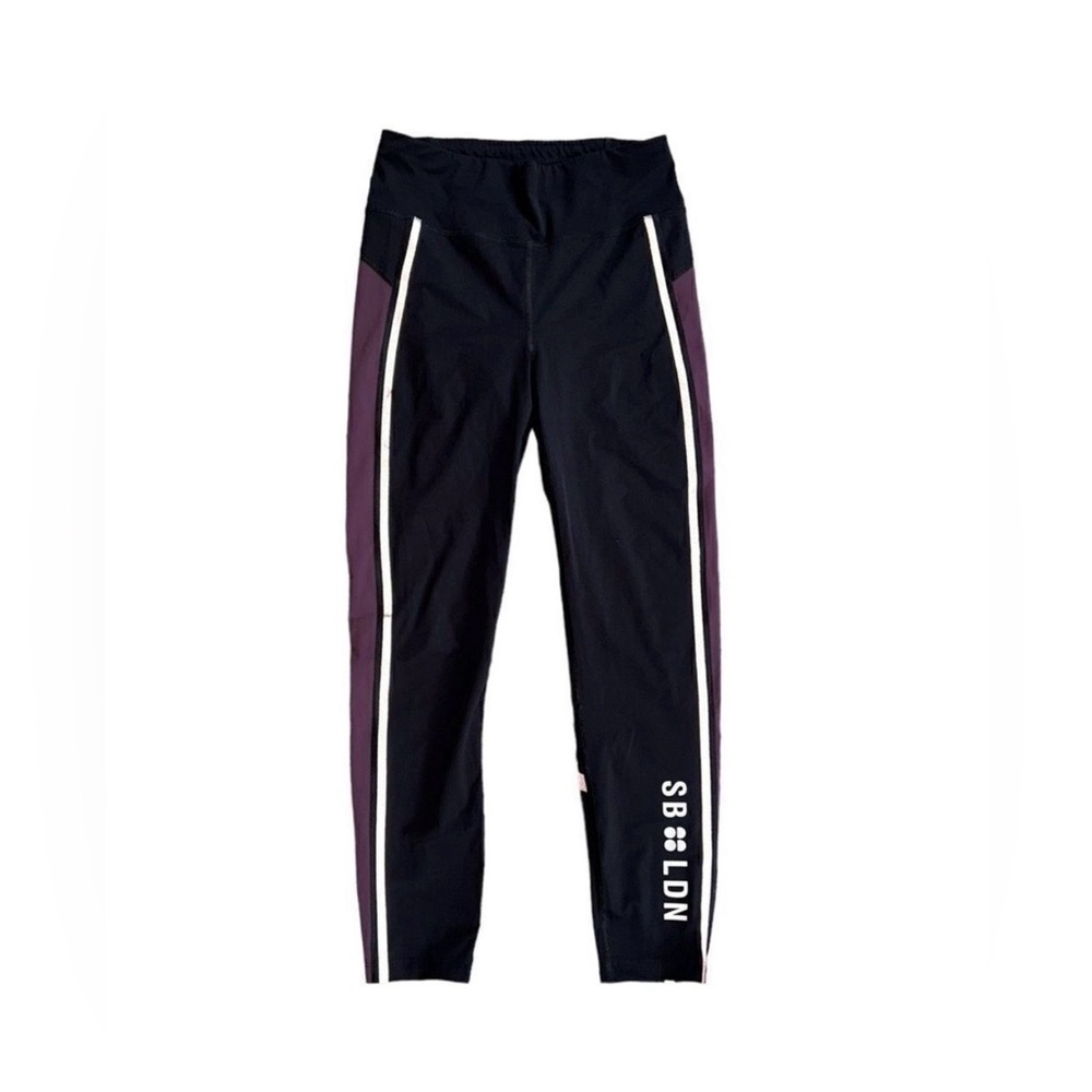 Sweaty Betty The Zero Gravity 7/8 Run Leggings Black Purple Pink Color Block